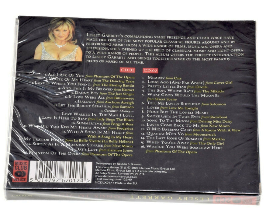 New Sealed  Lesley Garrett Songs to Sing 2 CD Album - Complete, VG Condition - Attic Discovery Shop