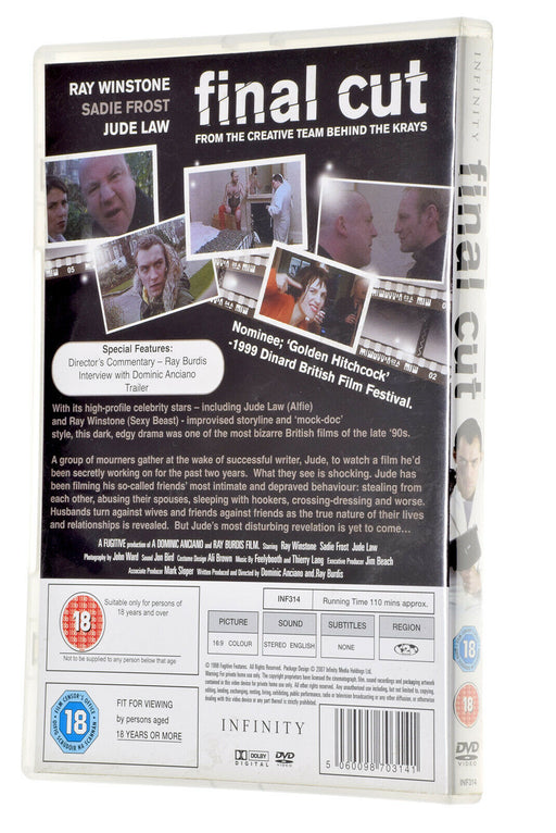 Final Cut Ray Winstone Jude Law Sadie Frost Rare Infinity Release DVD Movie Film - Very Good - Attic Discovery Shop