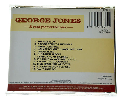 GEORGE JONES A GOOD YEAR FOR THE ROSES Rare CD Album - Complete, VG Condition - Very Good - Attic Discovery Shop
