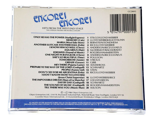 ENCORE ENCORE! HITS FROM THE WEST END STAGE LONDON THEATRE CONCERT Rare CD Album - Very Good - Attic Discovery Shop