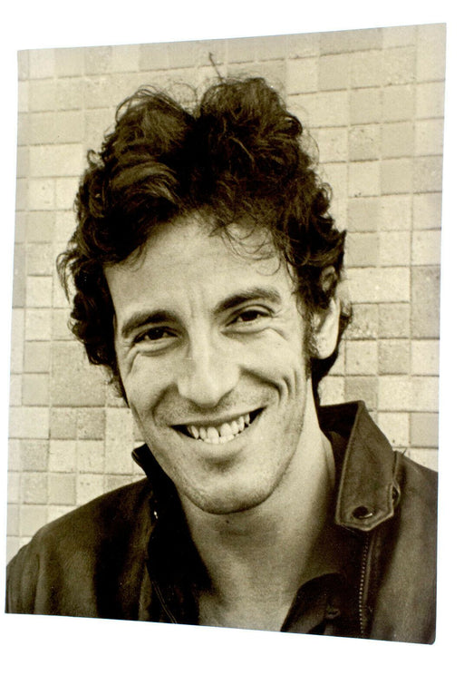Bruce Springsteen Black White ORIGINAL Rare 1980s Vintage Photocard High Quality - Very Good - Attic Discovery Shop