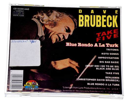 Dave Brubeck Take Five Blue Rondo A La Turk CD Album - Complete, VG Condition - Very Good - Attic Discovery Shop