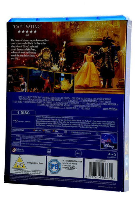 NEW Sealed DISNEY BEAUTY AND THE BEAST (2017) + LTD SLEEVE BLU RAY DVD Region B - Attic Discovery Shop