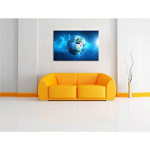 Earth In The Universe Stunning Picture Art Print On Canvas Space 70 x 100cm XXL - Very Good - Attic Discovery Shop