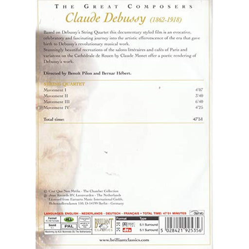 The Great Composers Claude Debussy [DVD] [Region Free] - Very Good - Attic Discovery Shop