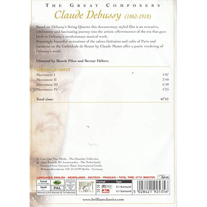 The Great Composers Claude Debussy [DVD] [Region Free] - Very Good - Attic Discovery Shop