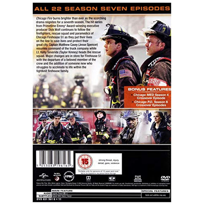 Chicago Fire Season 7 Series Seven [DVD] [2019] [Region 2] - New Sealed - Attic Discovery Shop