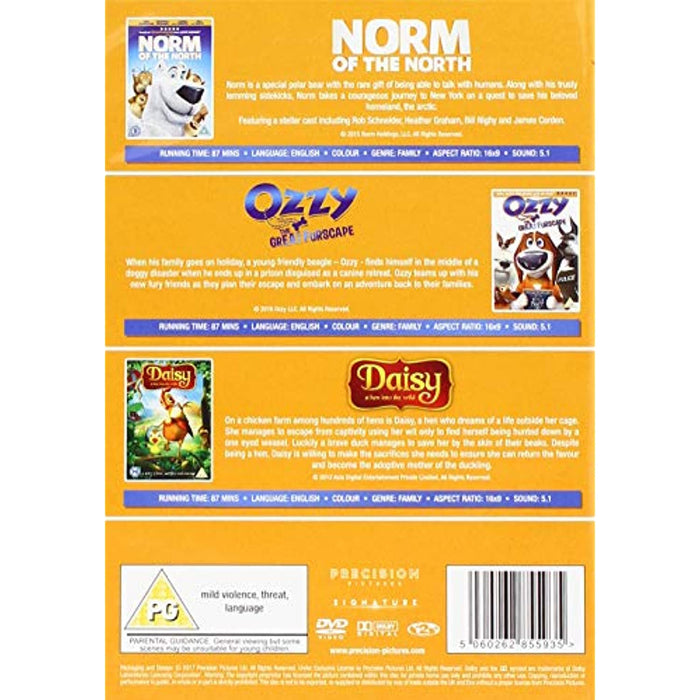 Tails from the Wild 3 Movie Collection Norm of the North, Daisy [DVD] [Region 2] - Like New - Attic Discovery Shop