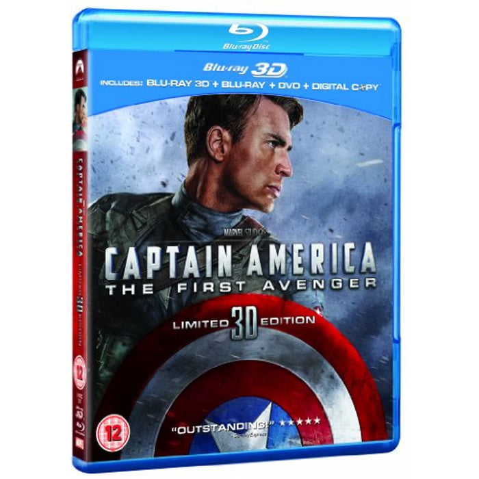 Captain America: The First Avenger (Blu-ray 3D + Blu-ray + DVD) 3 Disc [Reg B/2] - Like New - Attic Discovery Shop