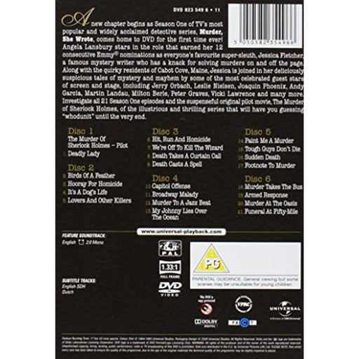 Murder, She Wrote - Season 1 / The Complete First Series [DVD] [Region 2, 4, 5] - Like New - Attic Discovery Shop