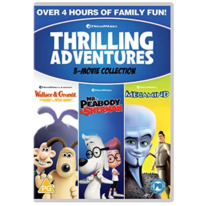 Thrilling Adventures Wallace & Gromit Mr Peabody & Megamind DVD R2 - New (read) - Like New - Attic Discovery Shop