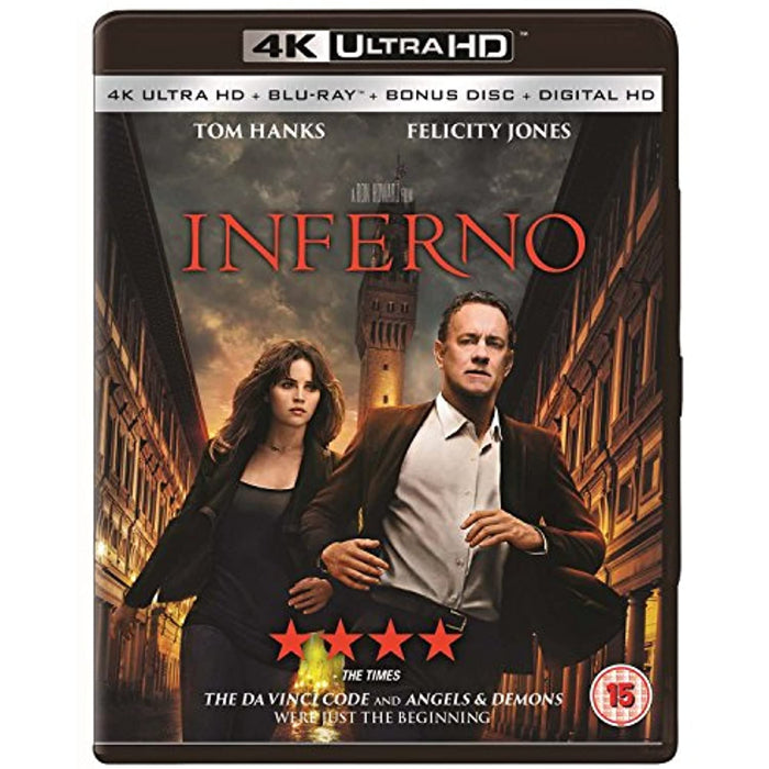 Inferno (4K Ultra HD Blu-ray Blu-ray + Blu-ray Bonus Disc) [2016] [Region Free] - Very Good - Attic Discovery Shop