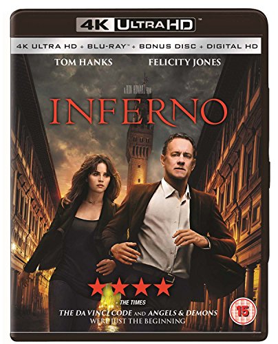 Inferno (4K Ultra HD Blu-ray + Blu-ray + Blu-ray Bonus Disc) [2016] [Region B] - Acceptable - Attic Discovery Shop