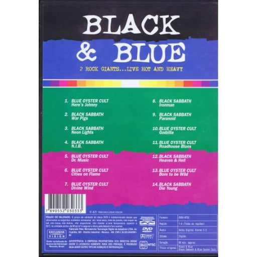 Black Sabbath / Blue Oyster Cult Black & Blue [Rare VHS Video] 14 Track, 85 Min - Very Good - Attic Discovery Shop