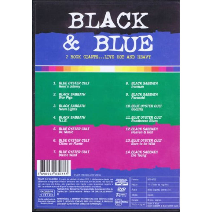 Black Sabbath / Blue Oyster Cult Black & Blue [Rare VHS Video] 14 Track, 85 Min - Very Good - Attic Discovery Shop