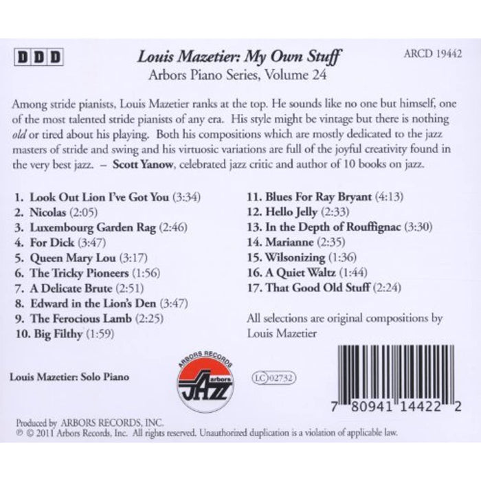 Louis Mazetier - My Own Stuff [CD Album] - Very Good - Attic Discovery Shop