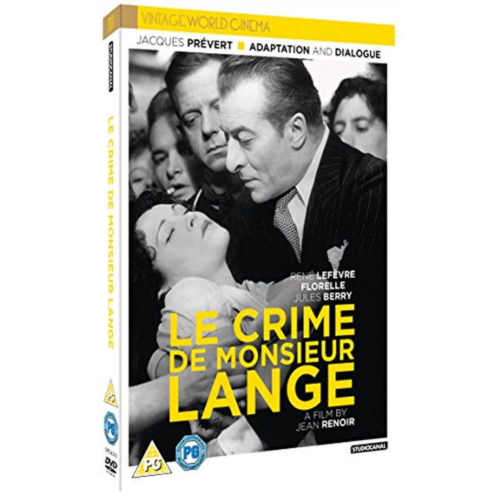 Le Crime De Monsieur Lange World Cinema Rare [DVD] 1936 [Region 2] - New Sealed - Attic Discovery Shop