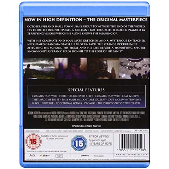 Donnie Darko (The Original Version) [Blu-ray] [Region Free] - Very Good - Attic Discovery Shop