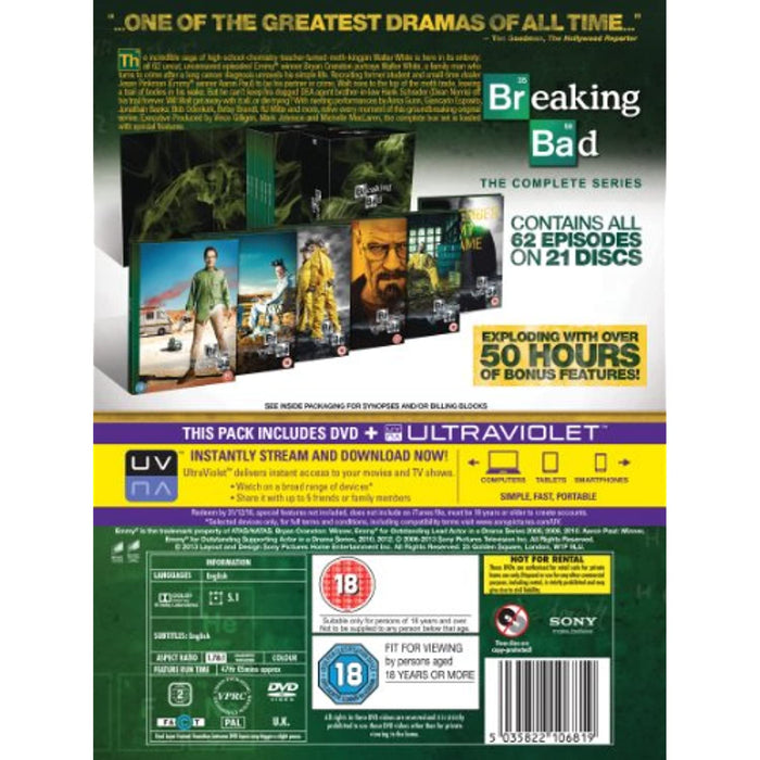 Breaking Bad: The Complete Series [DVD Box Set] [Region 2] - New Sealed - Attic Discovery Shop