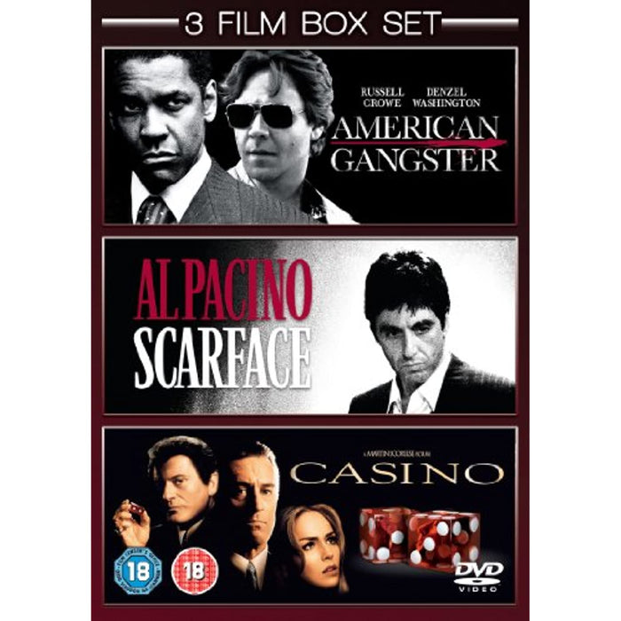 Scarface / Casino / American Gangster 3 Film Collection Set [DVD] [Region 2] - Like New - Attic Discovery Shop