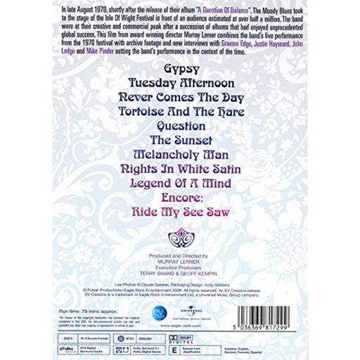 Threshold Of A Dream Live At The Isle Of Wight Festival 1970 [DVD] [Region Free] - Like New - Attic Discovery Shop