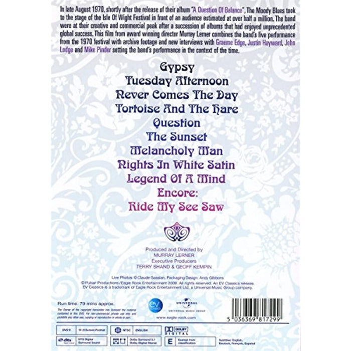 Threshold Of A Dream Live At The Isle Of Wight Festival 1970 [DVD] [Region Free] - Like New - Attic Discovery Shop
