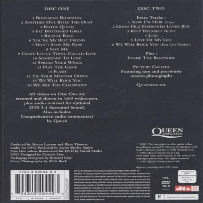 Queen, The DVD Collection: Greatest Video Hits 1 [DVD] [Region 2] - Very Good - Attic Discovery Shop