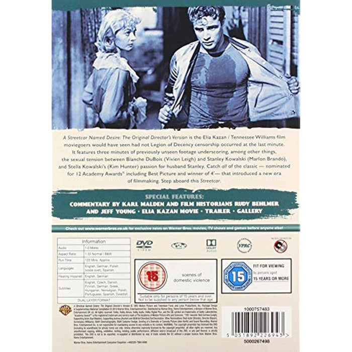 A Streetcar Named Desire [DVD] [1951] [2020] [Region 2] - Like New - Attic Discovery Shop