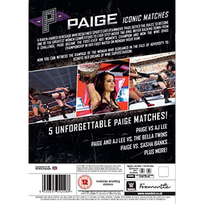 WWE: Paige - Iconic Matches [DVD] [Region 2, 5] - New Sealed - Attic Discovery Shop