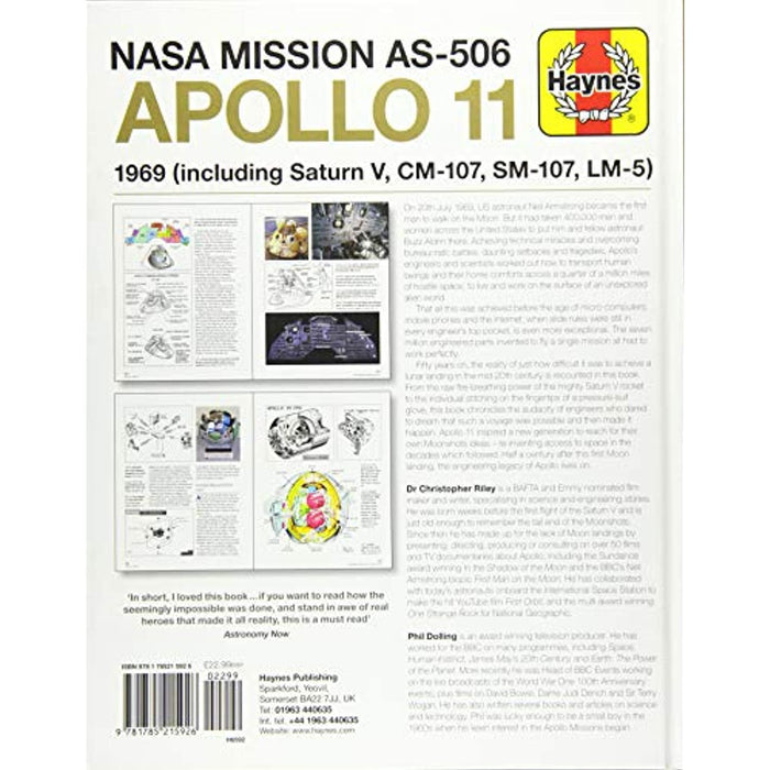 Apollo 11 50th Anniversary Ed. Haynes First Manned Moon Mission Hardback Book - Good - Attic Discovery Shop
