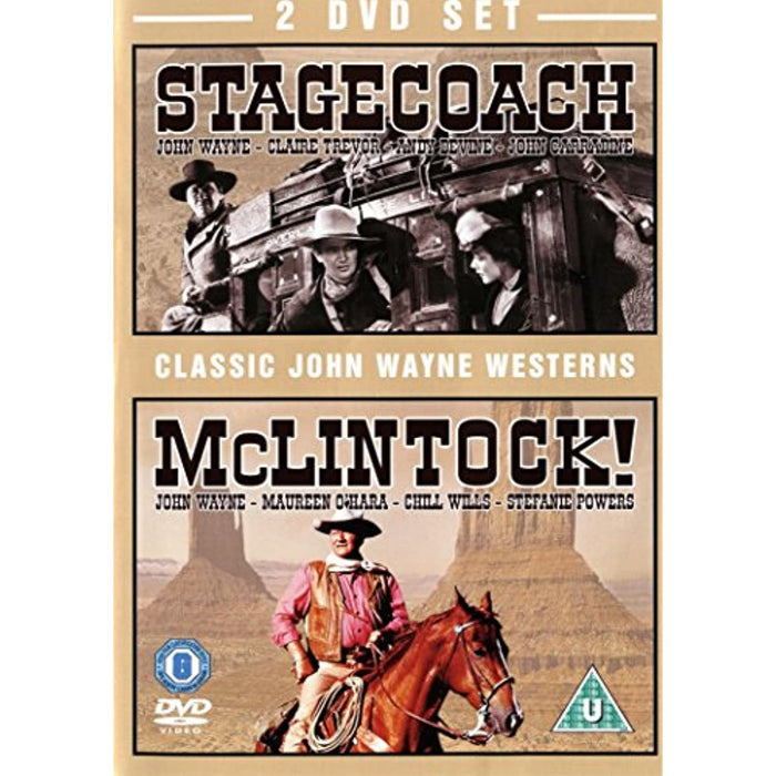 Stagecoach and McLintock - John Wayne (2 DVD Set) [Region 2] - New Sealed - Attic Discovery Shop