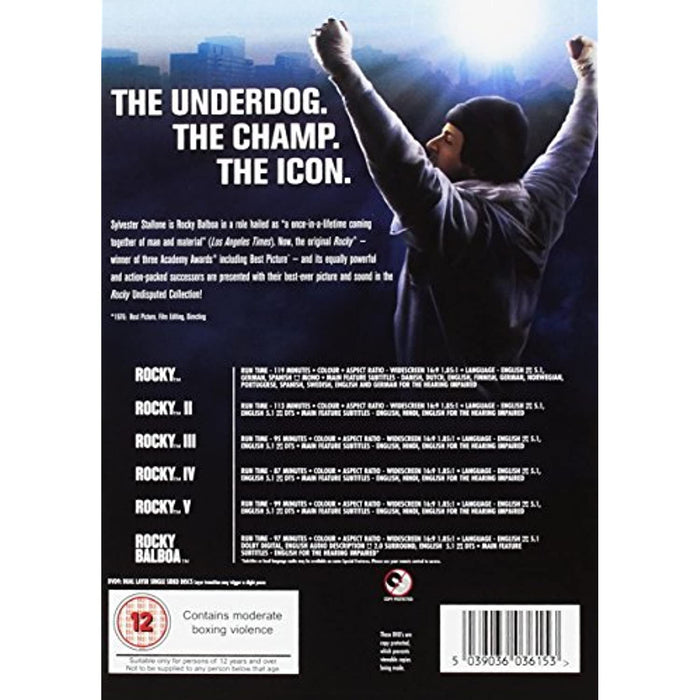Rocky: The Undisputed Collection Box Set [DVD] [2014] [2007] [Region 2] - Like New - Attic Discovery Shop