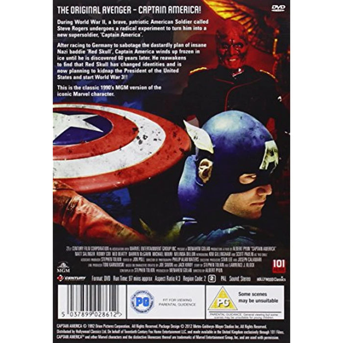 Captain America [DVD] 1990 [Region 2] The Original Avenger Classic - New Sealed - Attic Discovery Shop