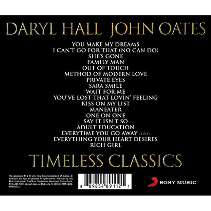 Daryl Hall, John Oates - Timeless Classics [CD Album] - New Sealed - Attic Discovery Shop