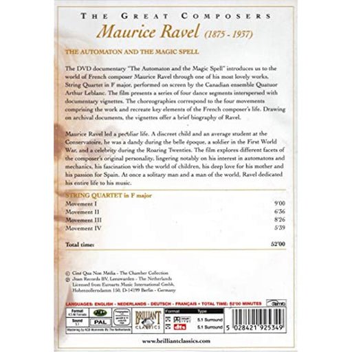 The Great Composers: Maurice Ravel [DVD] [Region Free] - Very Good - Attic Discovery Shop
