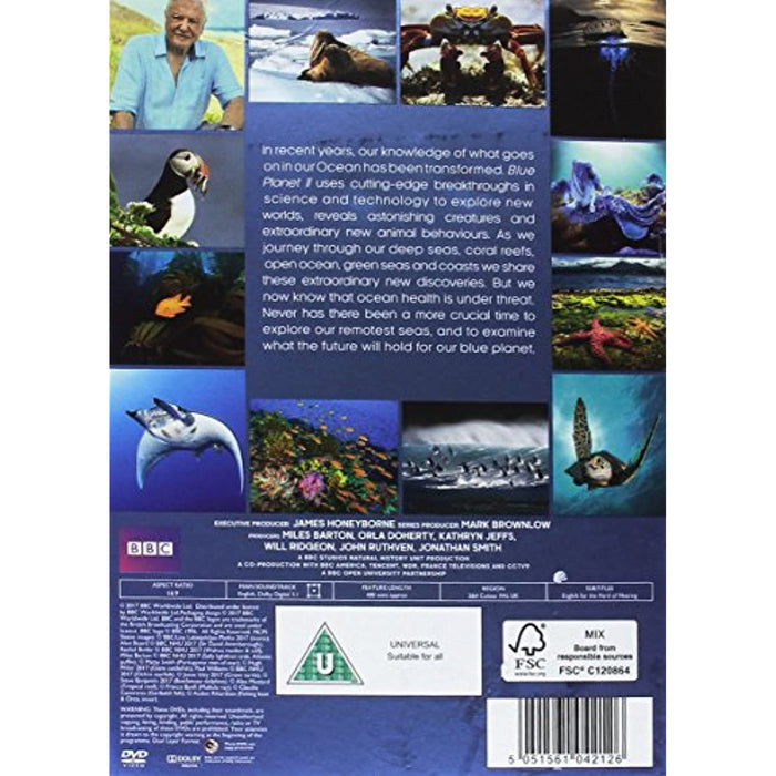 Blue Planet II / Blue Planet 2 (David Attenborough) [DVD] Reg 2 + 4 - New Sealed - Attic Discovery Shop