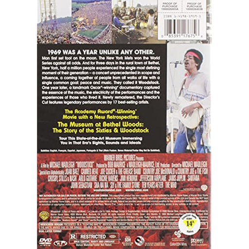 Woodstock: 3 Days of Peace & Music [DVD] [Reg 1] [US Import] [NTSC] - New Sealed - Attic Discovery Shop