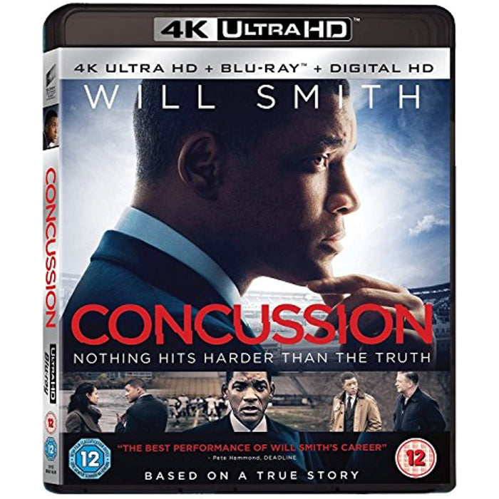 Concussion [4K Ultra HD] [UHD + Blu-ray] [2016] [Region Free] (Will Smith) - Like New - Attic Discovery Shop
