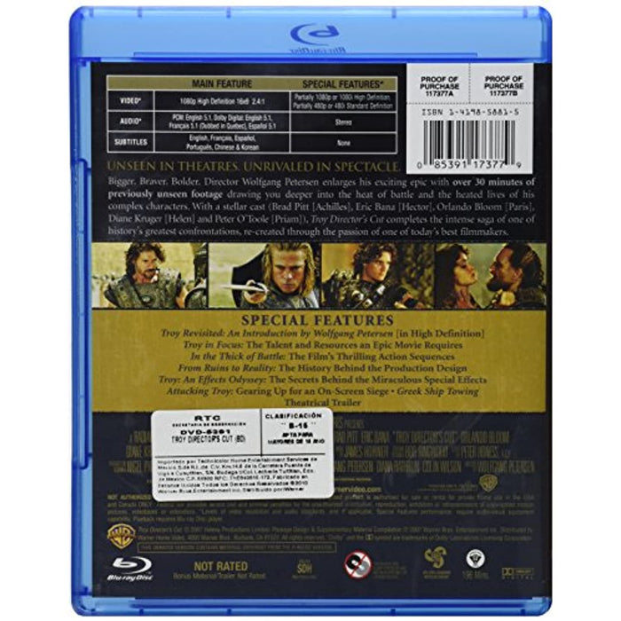 Troy Special Edition [Blu-ray] [Region Free] [Rare US Import] - New Sealed - Attic Discovery Shop