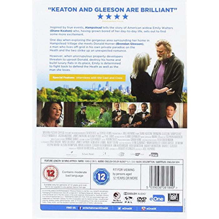 Hampstead [DVD] Diane Keaton [2017] [Region 2] - New Sealed - Attic Discovery Shop