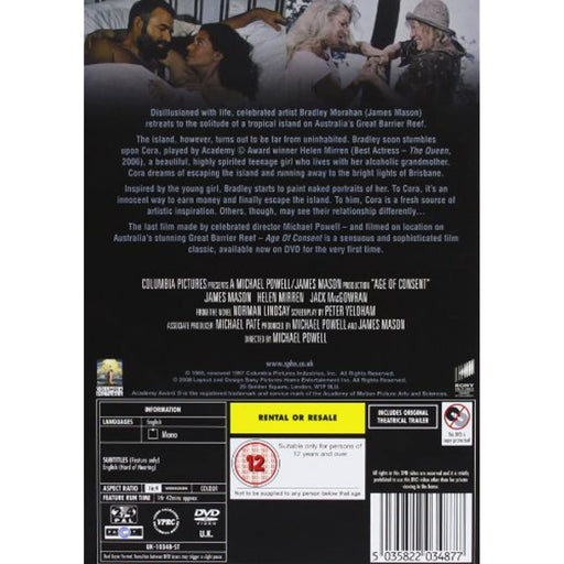 Age of Consent [DVD] [1969) [2008] [Region 2,4] - Very Good - Attic Discovery Shop