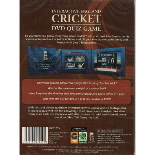 Interactive England Cricket DVD Quiz Game [Region 2] - New Sealed - Attic Discovery Shop