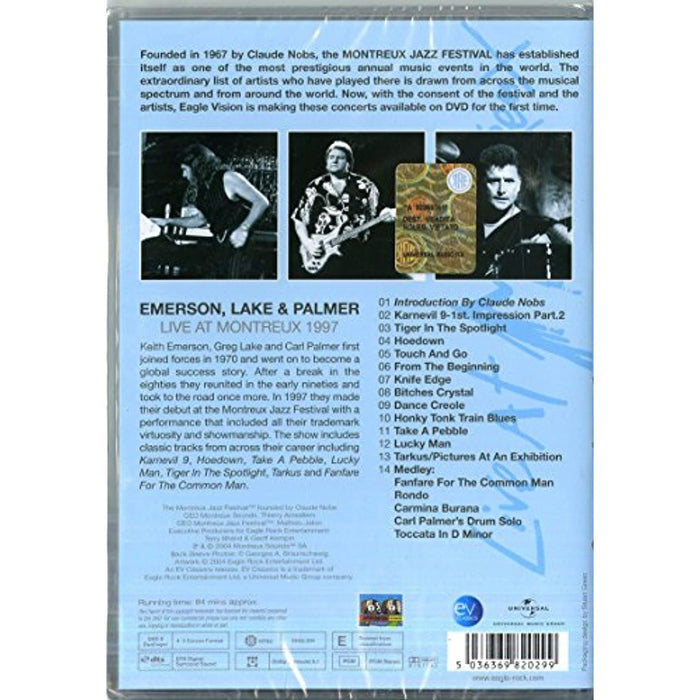 Emerson, Lake And Palmer: Live At Montreux 1997 [DVD] [Region Free] - New Sealed - Attic Discovery Shop