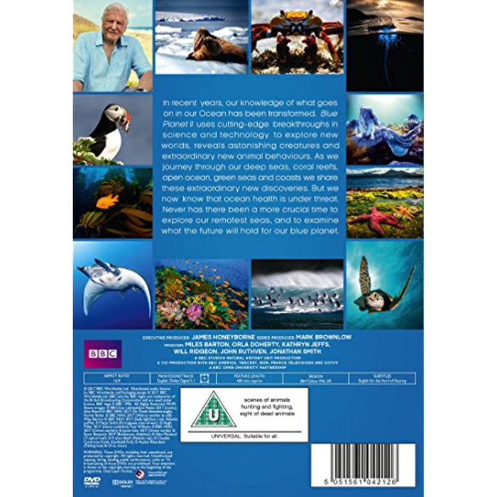 Blue Planet II / Blue Planet 2 (David Attenborough) [DVD] Reg 2 + 4 - New Sealed - Attic Discovery Shop