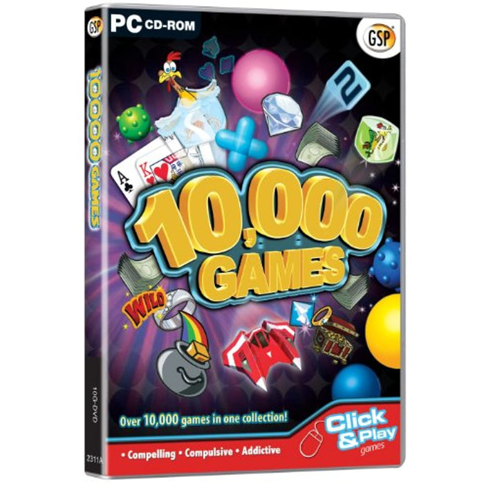 10,000 Games (PC CD-ROM Game) - New Sealed - Attic Discovery Shop