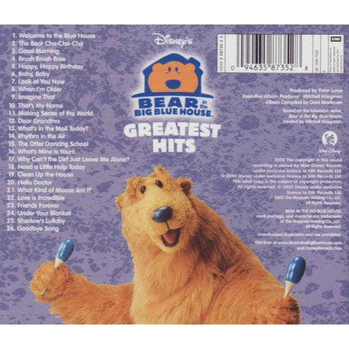 Bear In The Big Blue House Greatest Hits [Rare CD album] - Good - Attic Discovery Shop