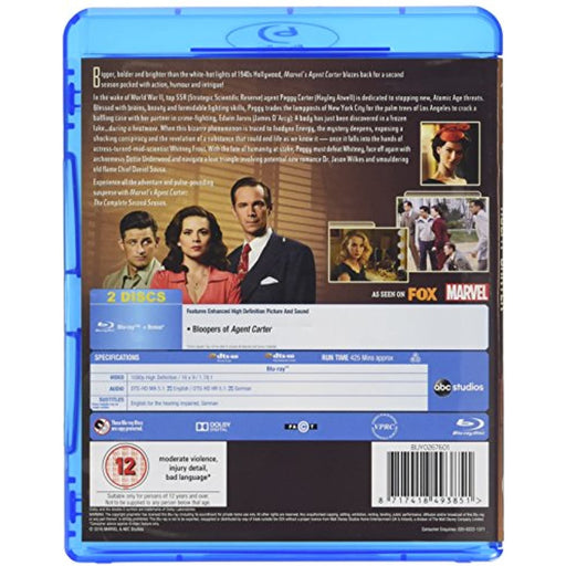 Marvel's Agent Carter - Season 2 Complete Second Series [Blu-ray] [Region Free] - Very Good - Attic Discovery Shop
