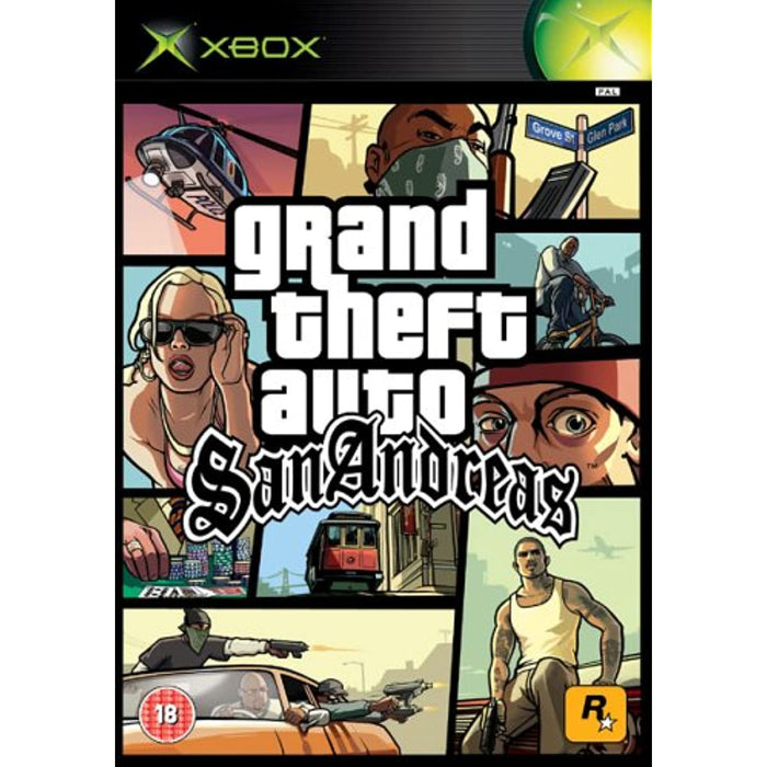 GTA Grand Theft Auto: San Andreas (Xbox Original Game) [PAL] - Good - Attic Discovery Shop