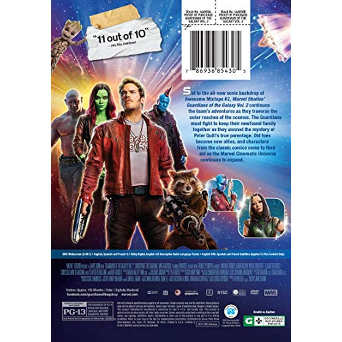 Guardians Of The Galaxy Vol. 2 [DVD] [Reg 1] NTSC USA Import - New