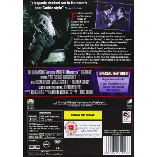 The Gorgon [DVD] [2010] (Region 2, 4 and 5) Rare [Complete with Booklet] - Very Good - Very Good - Attic Discovery Shop